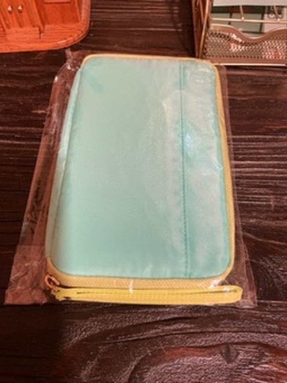 Hobonichi Techo Drawer Pouch Ane (sister); Aqua Lime